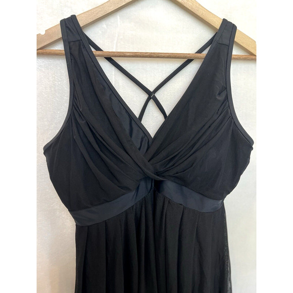 Womens Y2K Sheer Babydoll Tank Top Size L Whimsigoth Dark Fairy Grunge Witchy - Picture 7 of 16